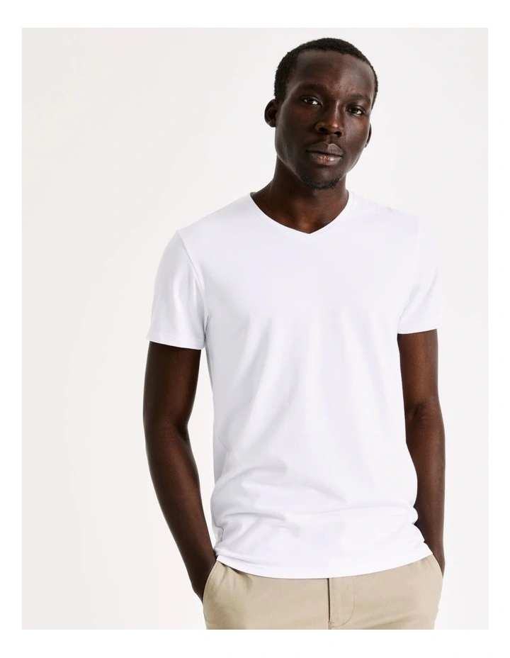 Tenerife V-Neck Tee in White