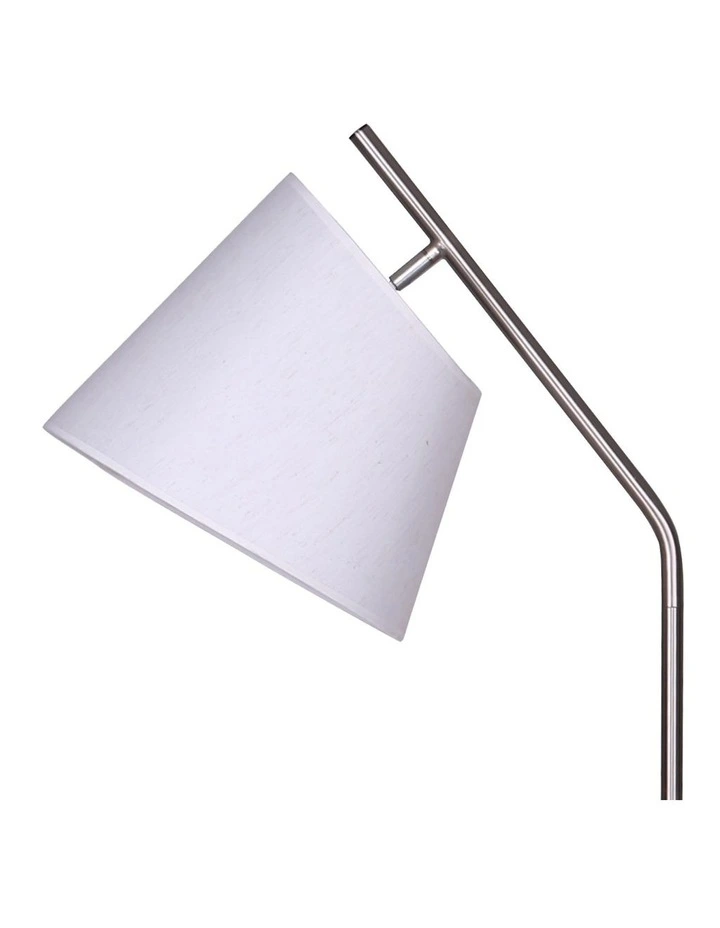 Metal Floor Lamp Nickel Finish With Black Marble Base
