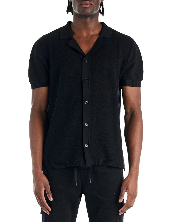 Morrison Knit Shirt in Black