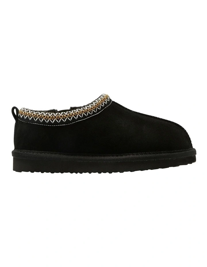 Nevada Slippers in Black Suede