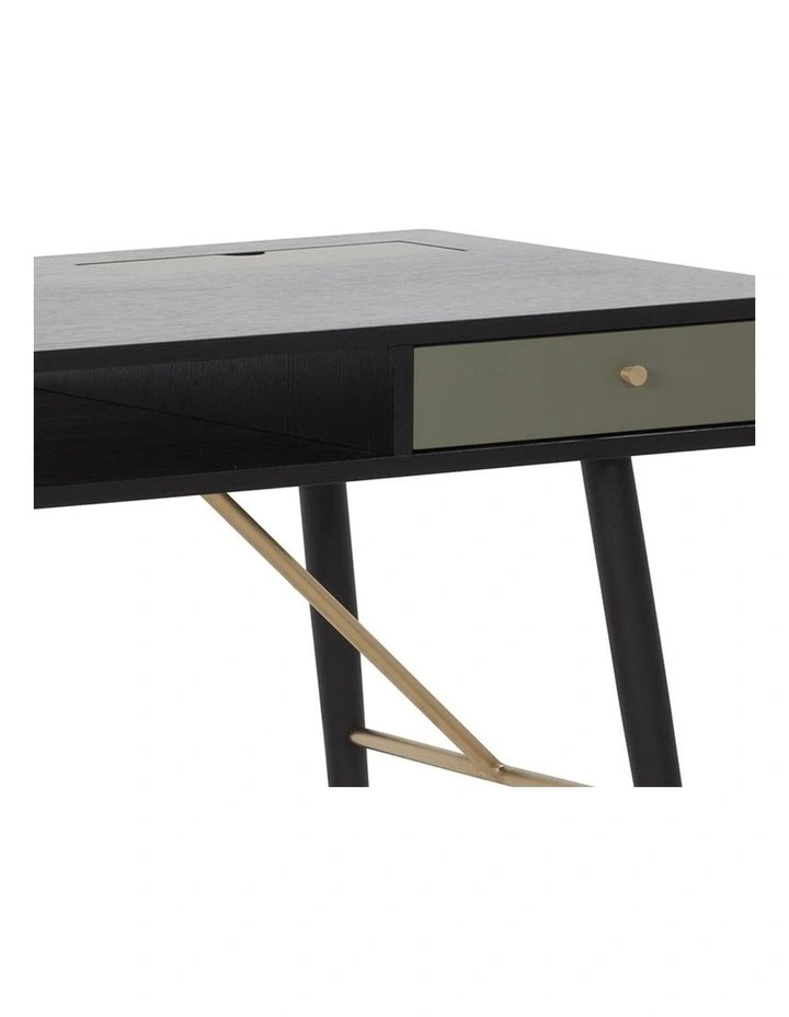 Omari Study Desk 117cm Black & Green
