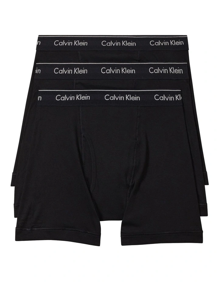 Cotton Classics Boxer Brief 3 Pack in Black