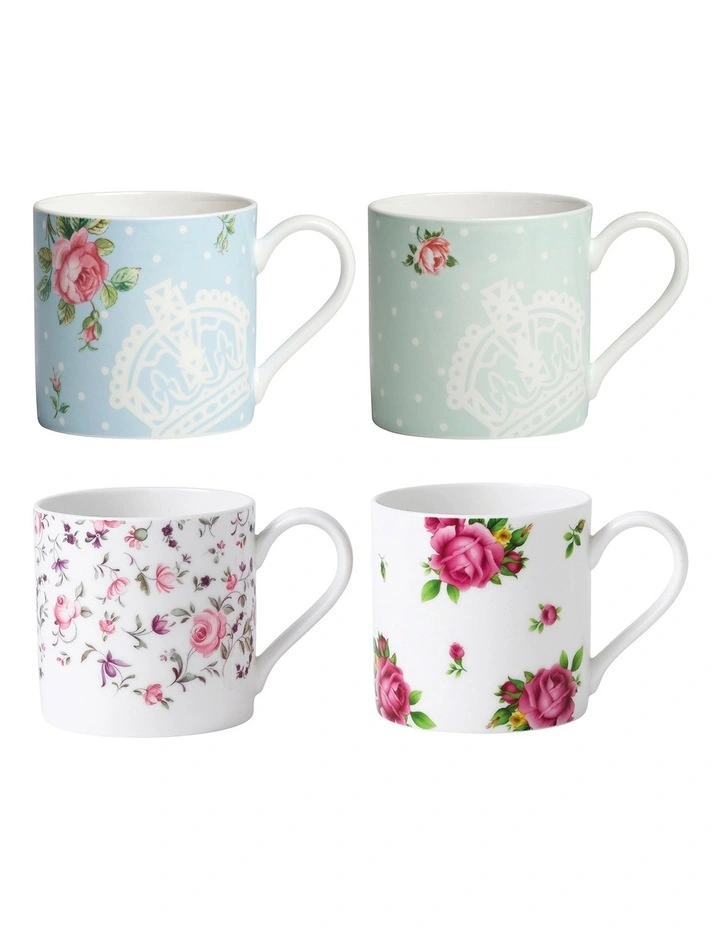 Set of 4 Modern Mugs