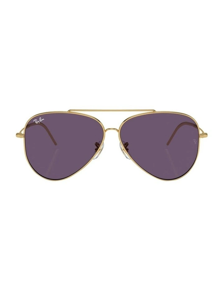 Aviator Reverse Sunglasses in Gold