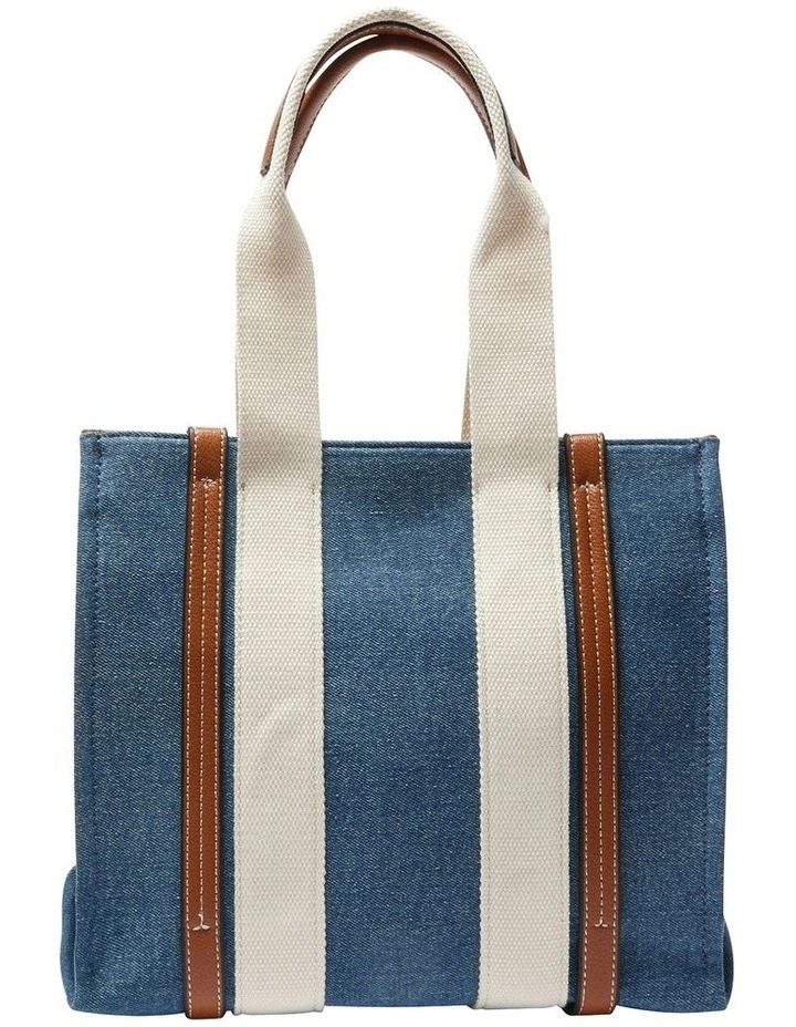 Sadie Bag in Denim/White