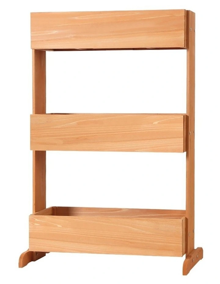 Wooden Plant Bed 3-tier in Brown