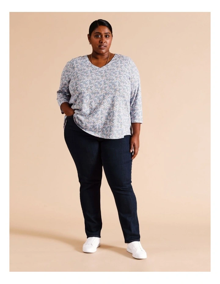 Organic Cotton Blend Wardrobe Staple Slim Jean In Indigo