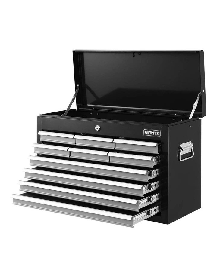 10-Drawer Tool Box Chest Cabinet Garage Storage Toolbox Black&Silver