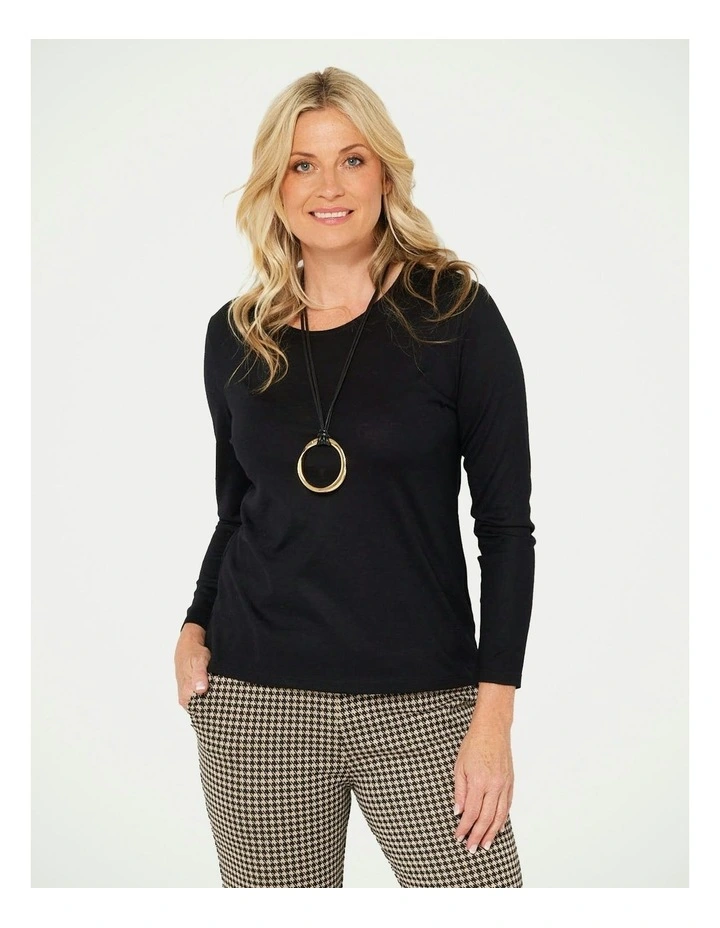 Hedrena Classic Long Sleeve Tee in Black