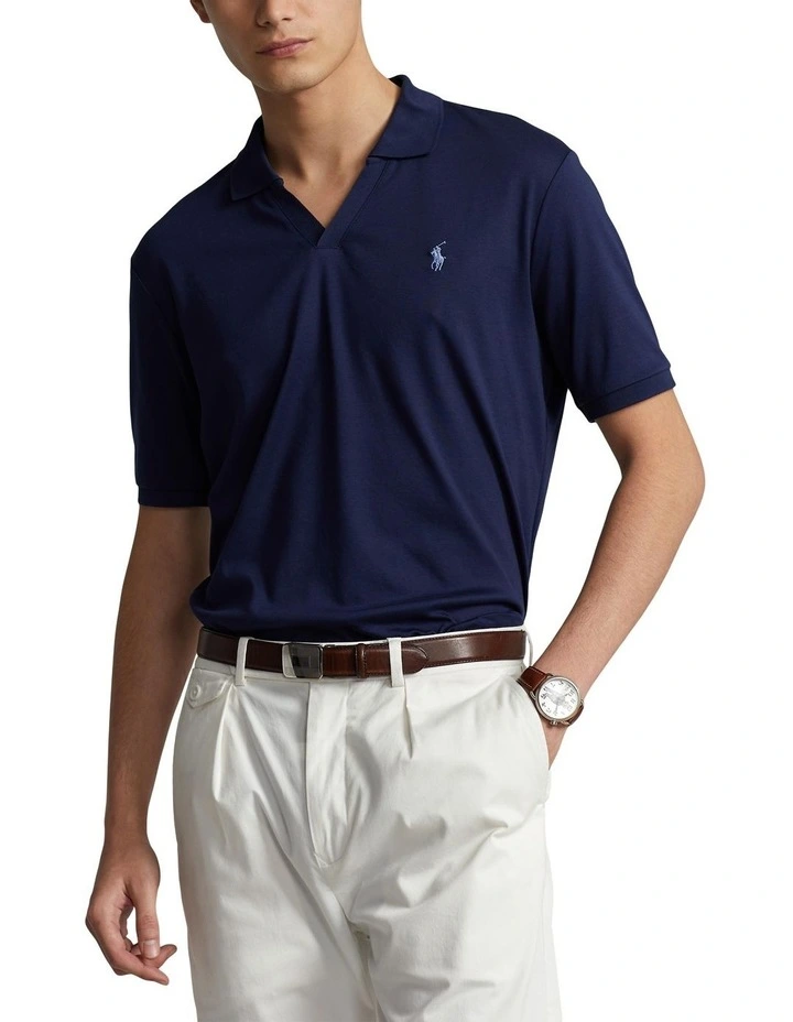 Custom Slim Fit Soft Cotton Polo Shirt in Blue