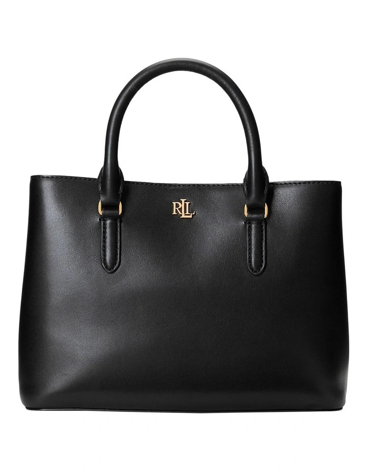 Marcy 26 Zip Top Satchel Bag In Black
