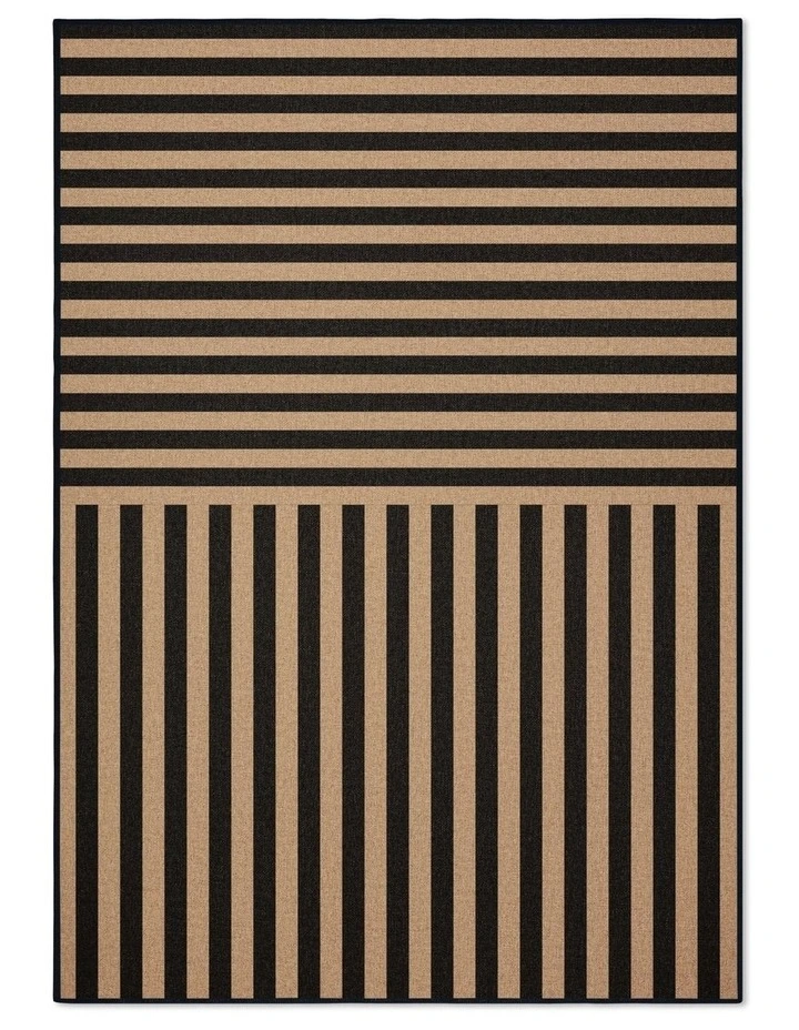 Direction Washable New Jute Area Rug in Black