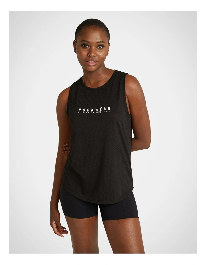 Fleur Tank Top in Black