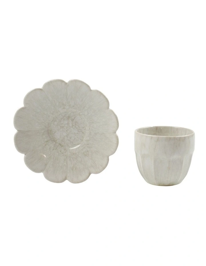 Hostess Espresso Cup and Saucer 90ml/11cm in Stucco