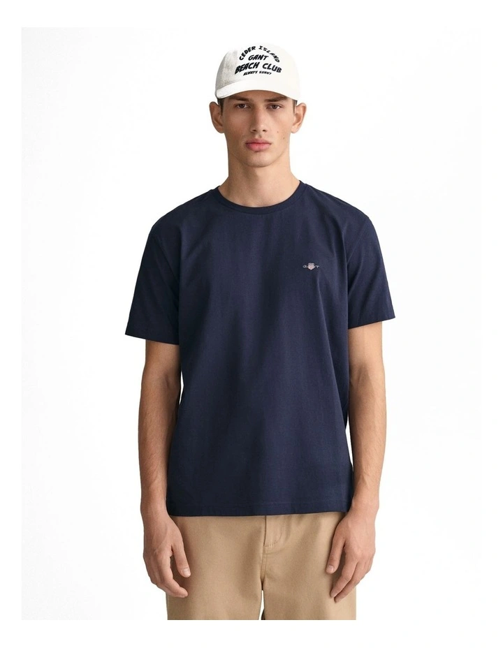 Regular Shield T-shirt in Evening Blue