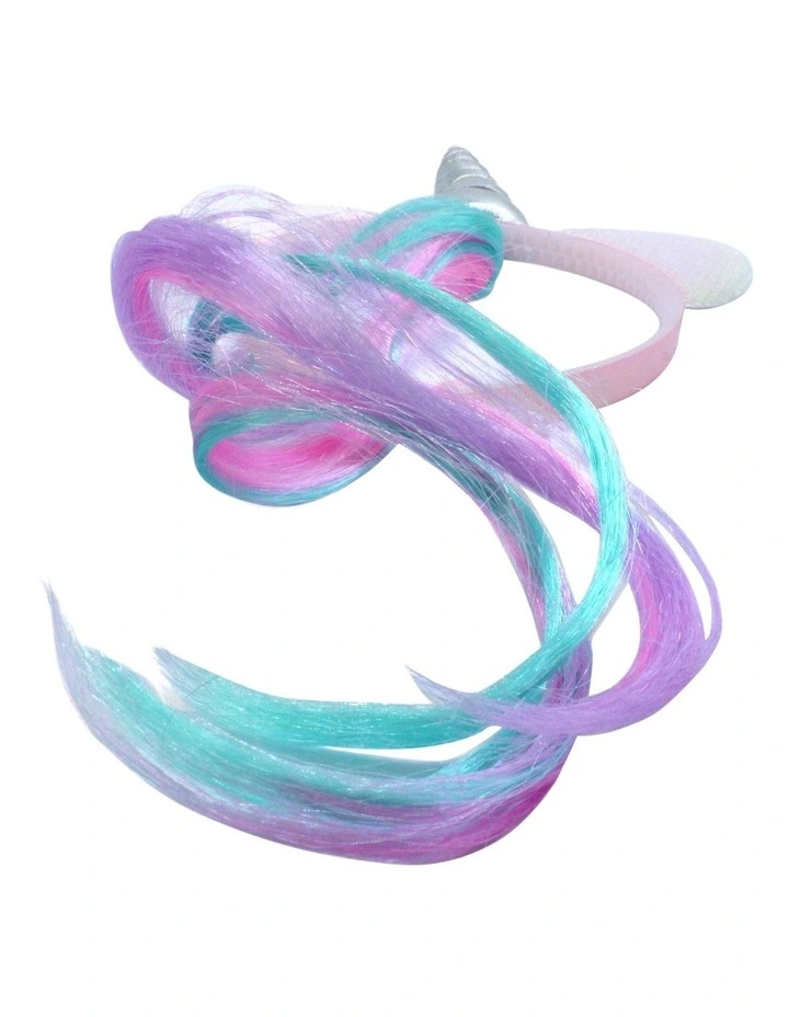 Unicorn Alice Band and Hair in Multi