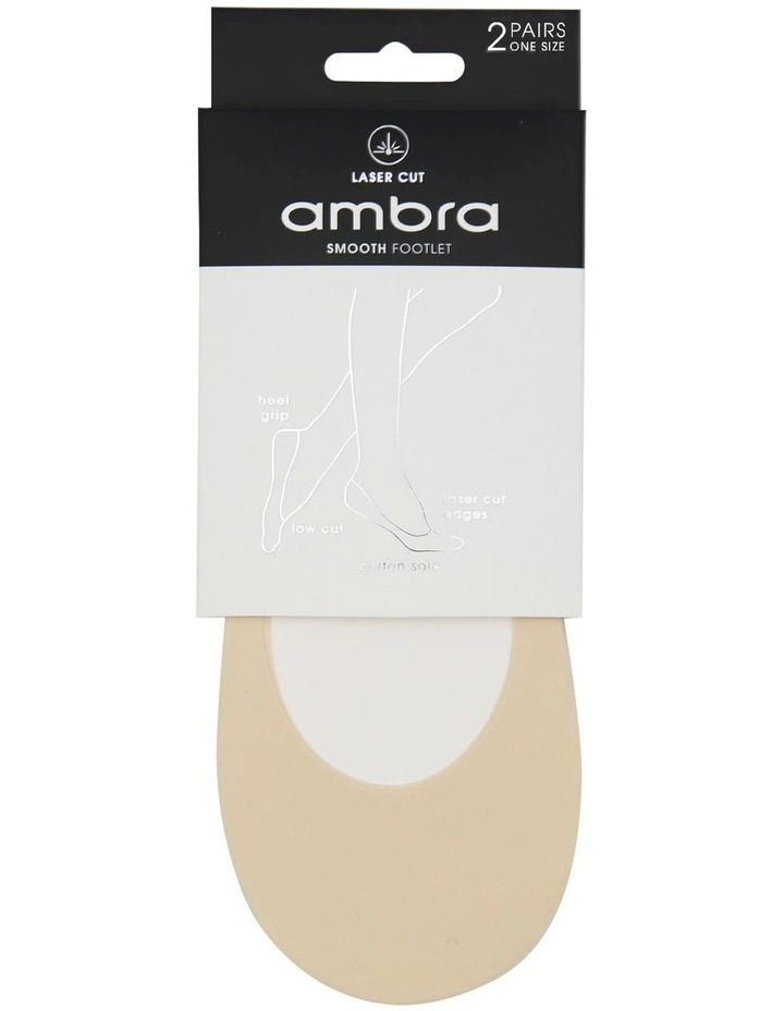 Smooth Footlet 2 Pack in Natural