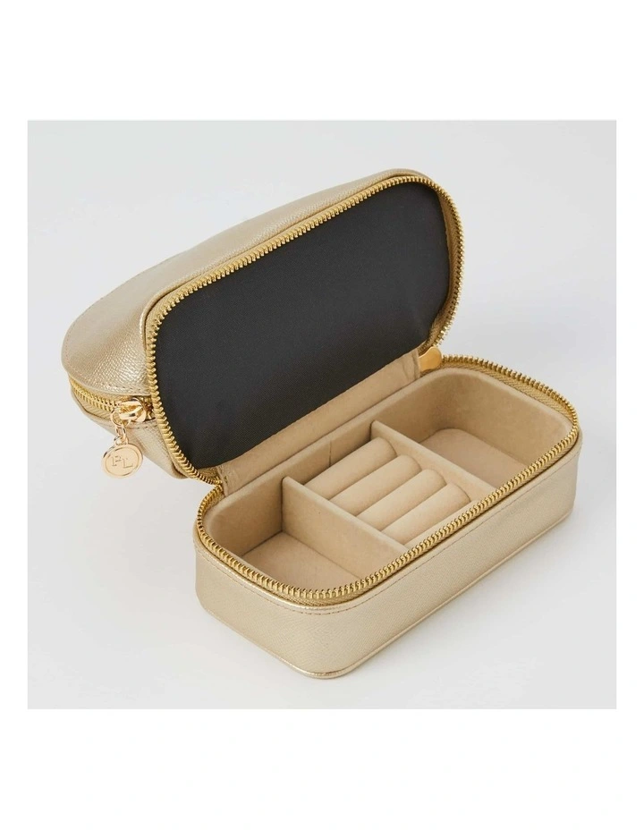 Amara Cosmetic & Jewellery Holder Case in Gold