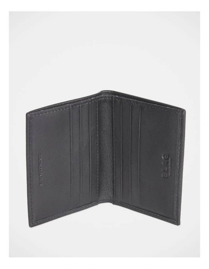 Credit Card Portrait Fold Wallet in Black
