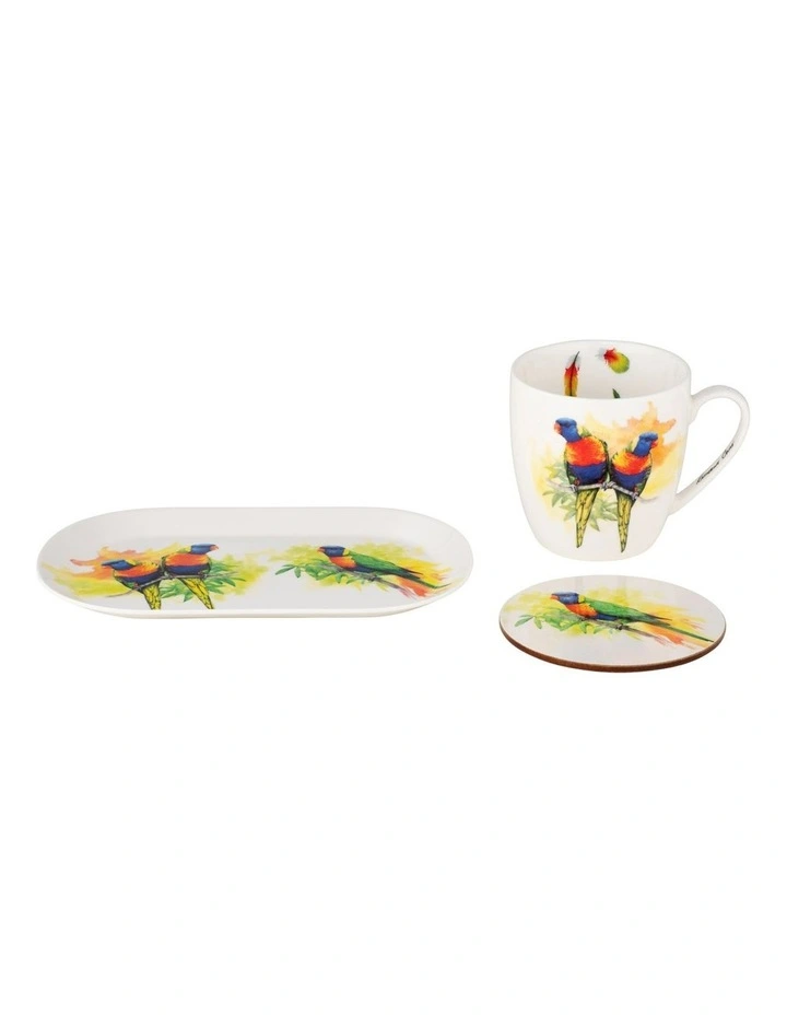 Katherine Castle Bird Life Lorikeet Gift Set in Mixed Colours