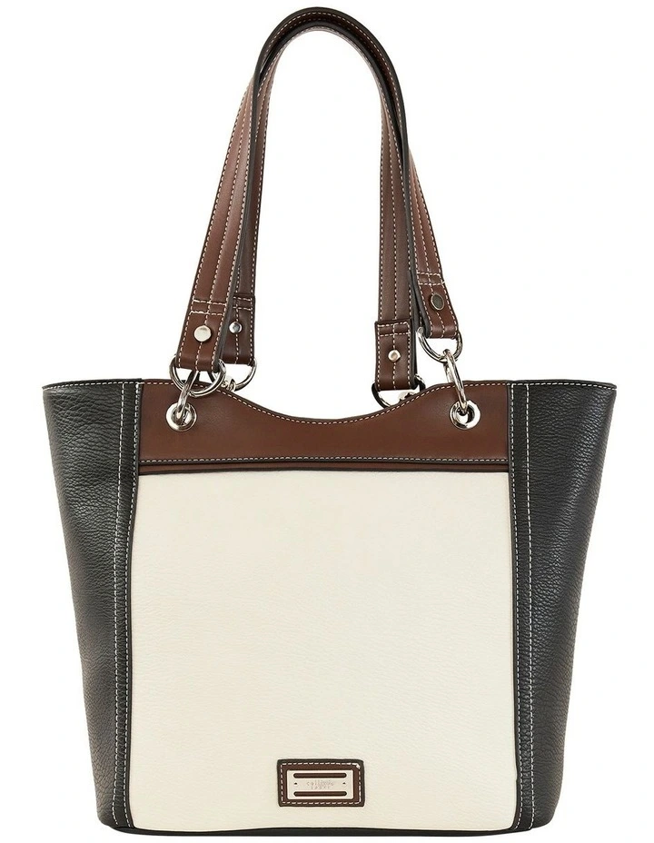 Stevie Tote Bag in Stone Black Multi