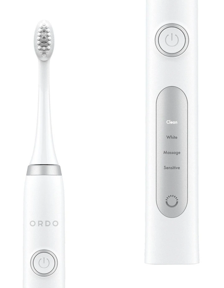 Ordo Sonic Electric Toothbrush in White/Silver