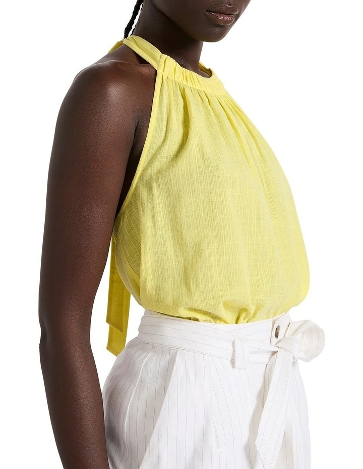 Head Over Peels Halter Top in Banana