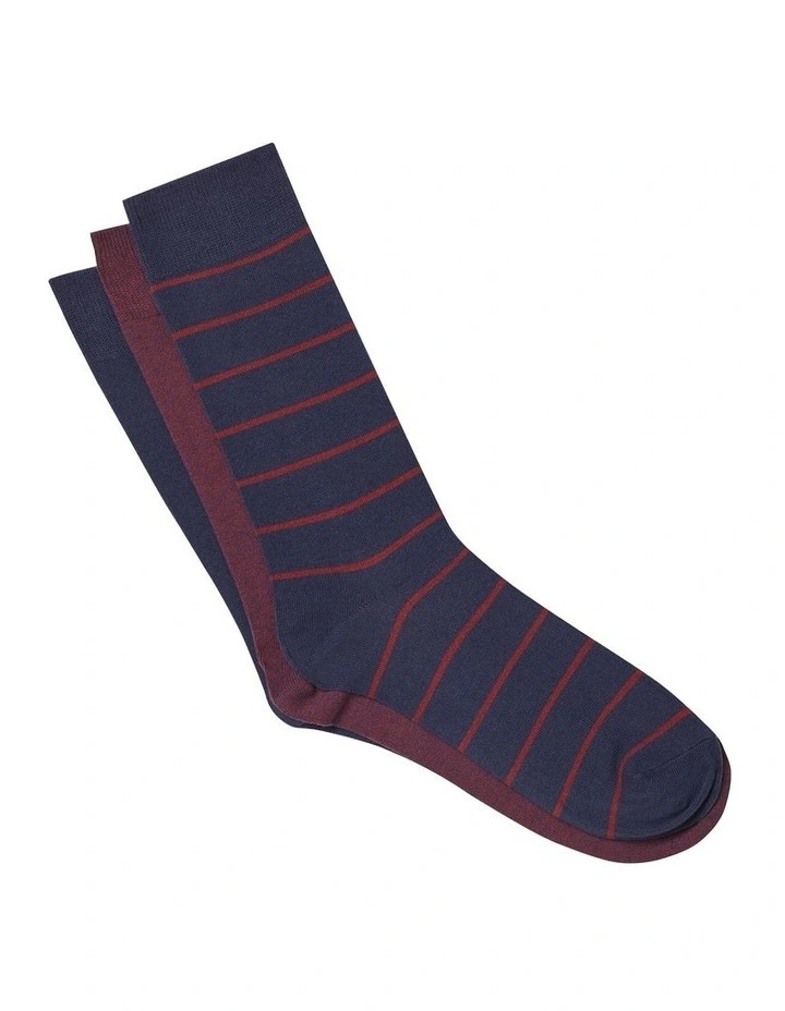 Everyday Crew Socks 3 Pack in Blue