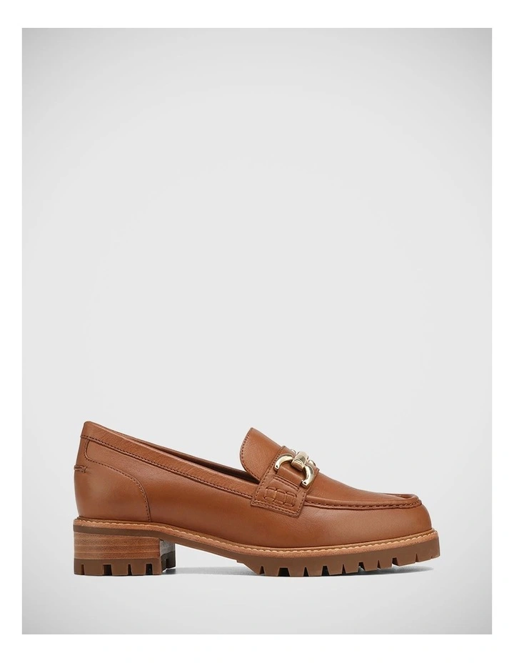 Emmie Leather Loafer in Dark Cognac