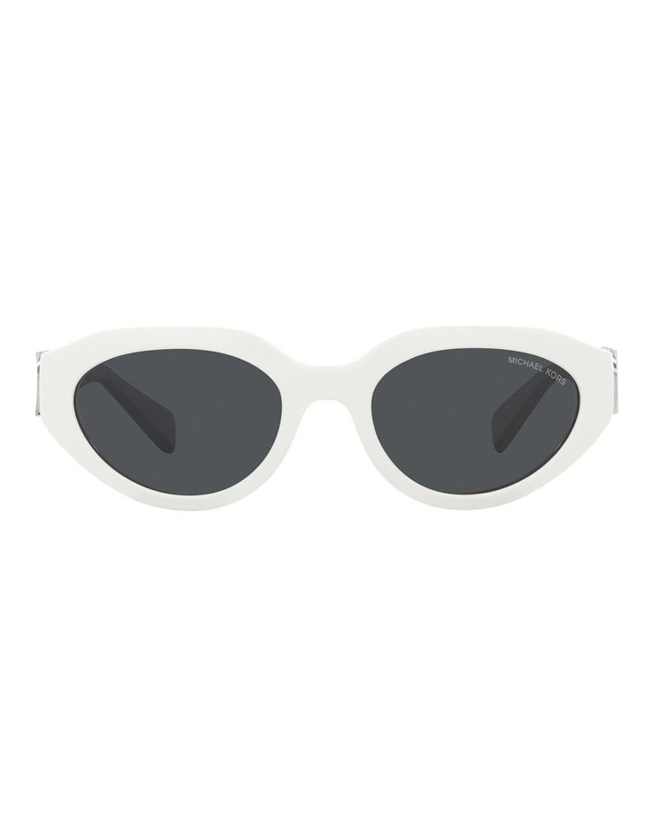 Empire Oval Sunglasses in White