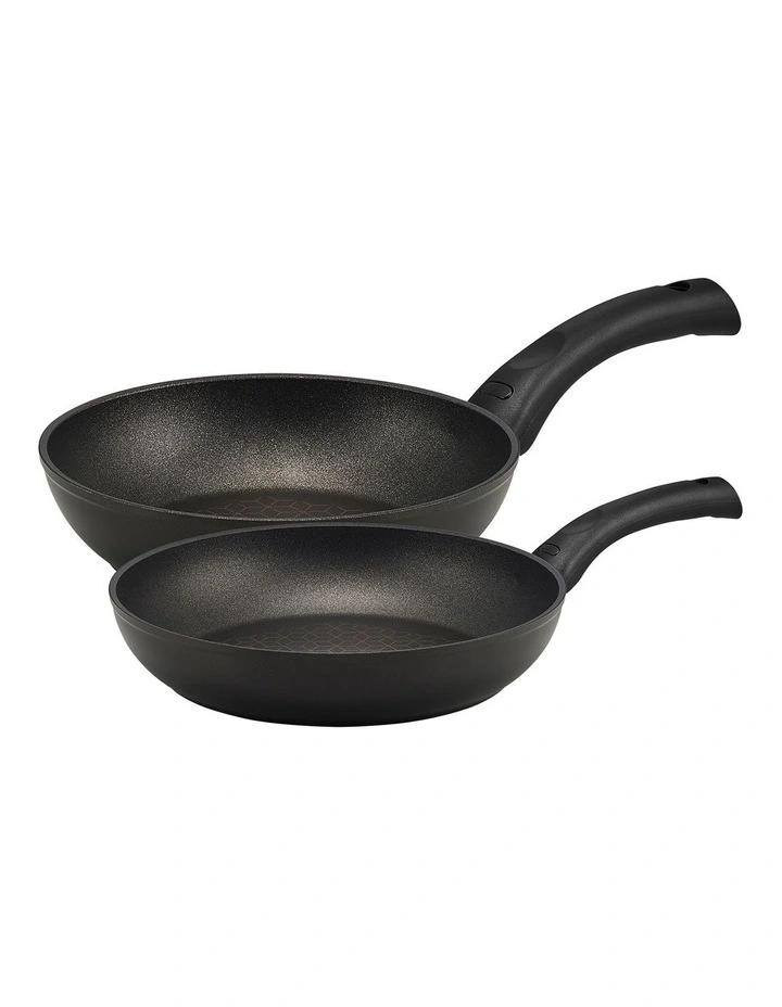 Per Salute Nonstick Induction Skillet Twin Pack 20/28cm in Black