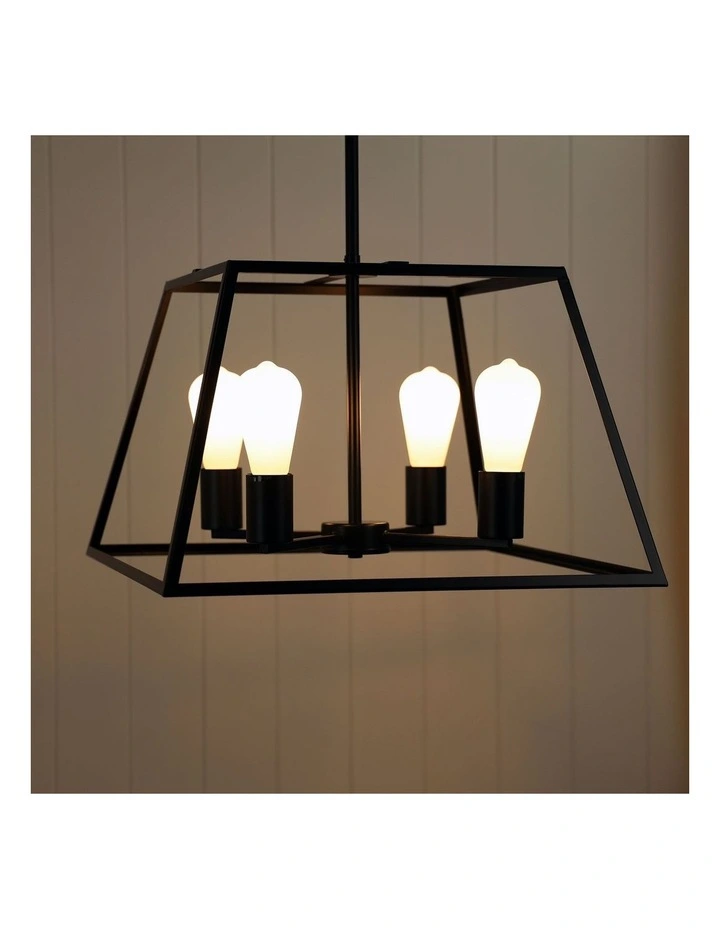 Southport 4 Lits Pendant Light Black