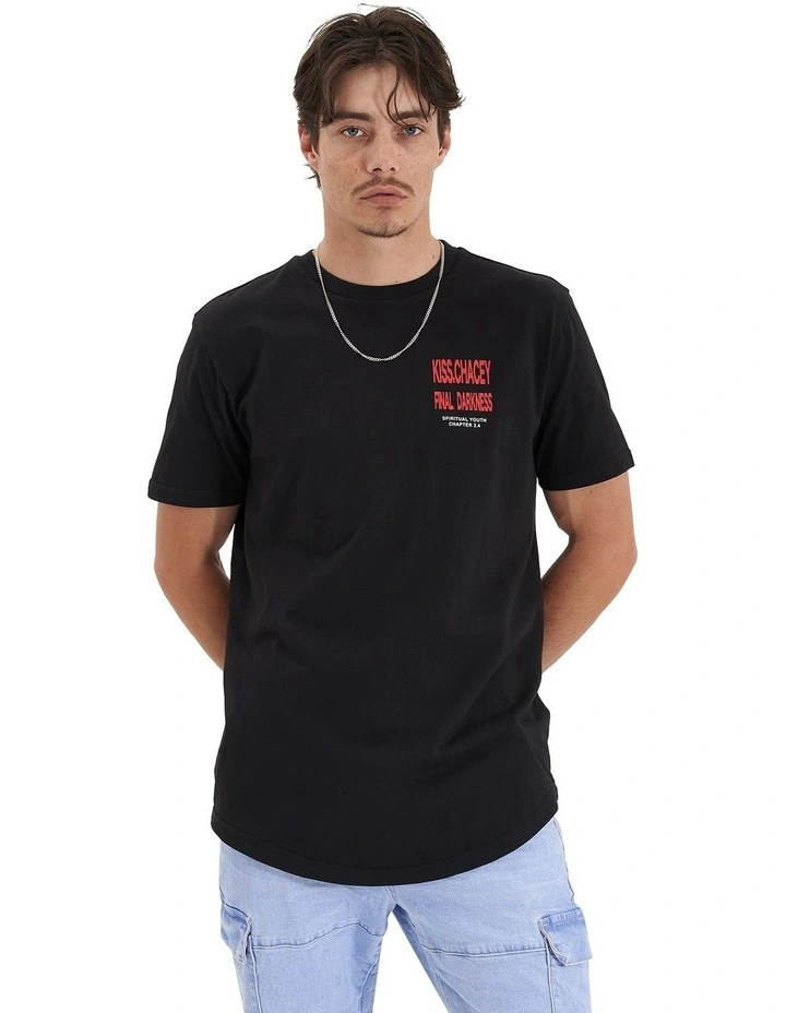 Shroudbound Dual Curved Tee in Jet Black