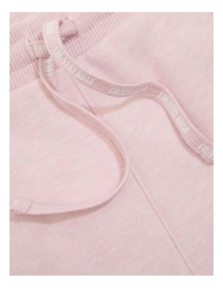 Soft Touch Track Pant in Pink Marle