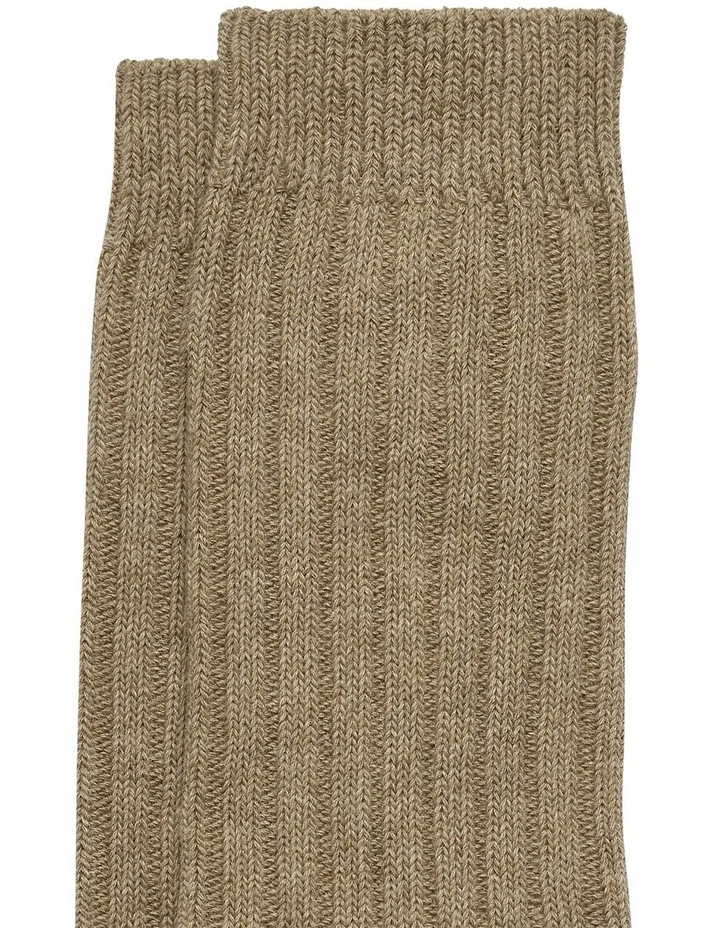 Winter Rib Socks in Mushroom