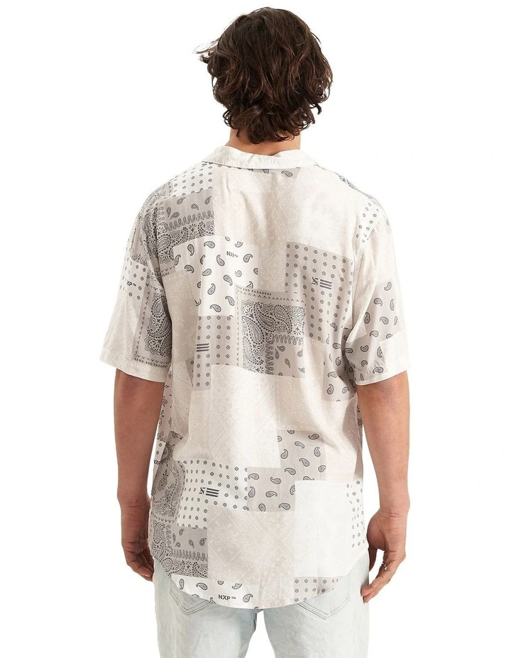 Diamond District Relaxed Short Sleeve Shirt in White