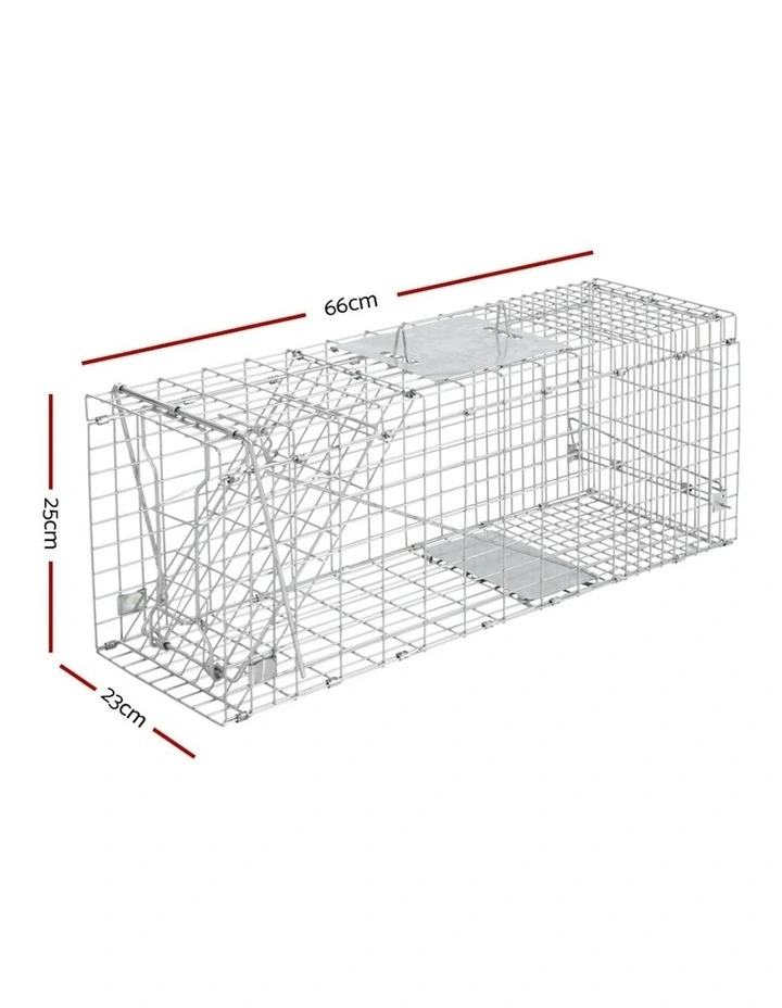Humane Possum Trap Cage 66cm x2 in Silver