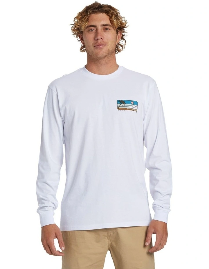 Line Up Long Sleeve T-shirt in White