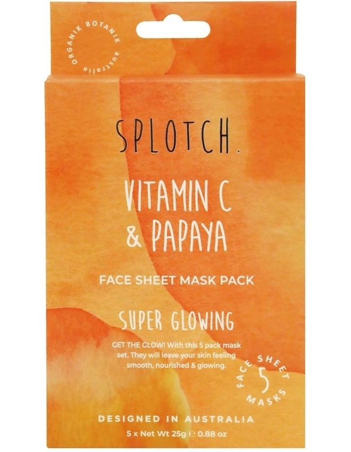 Splotch Vitamin C & Papaya Face Mask 5 Pieces Pack