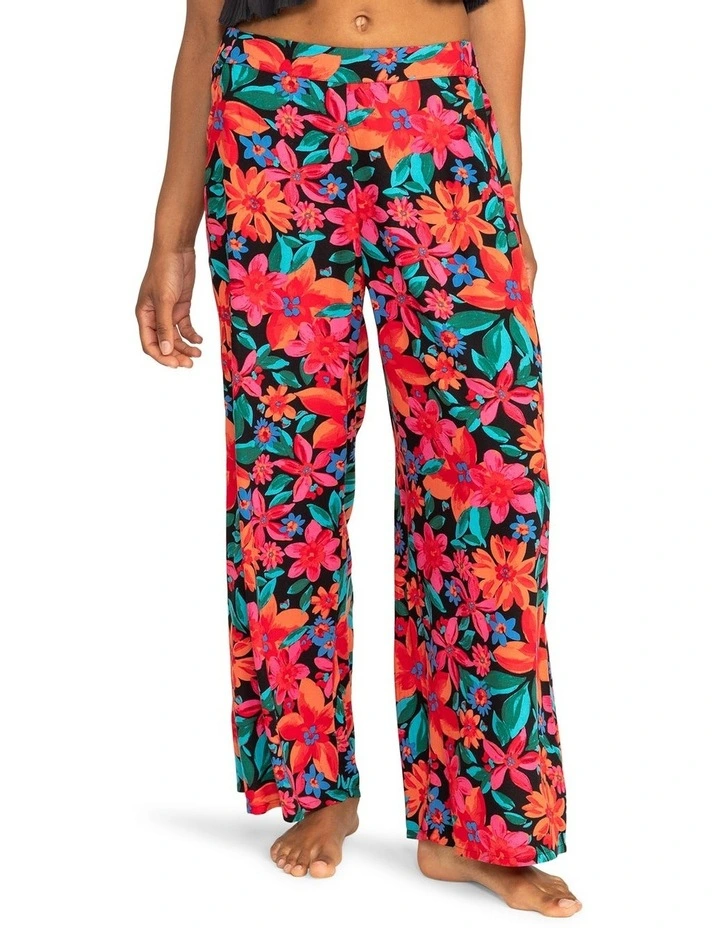 Midnight Avenue Wide Leg Printed Trousers in Anthracite