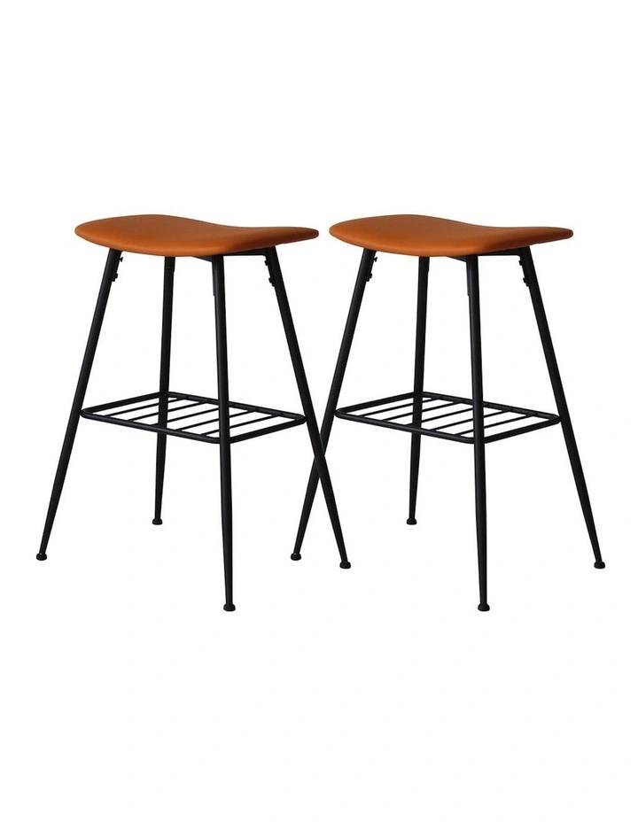 PU Leather Dining Chairs 2x in Tan