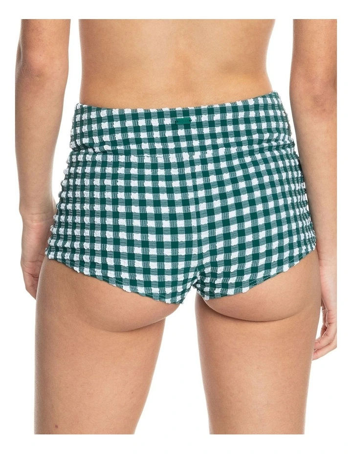 The Shorty Bikini Bottoms in Pirouette The Pulse Plaid Swim