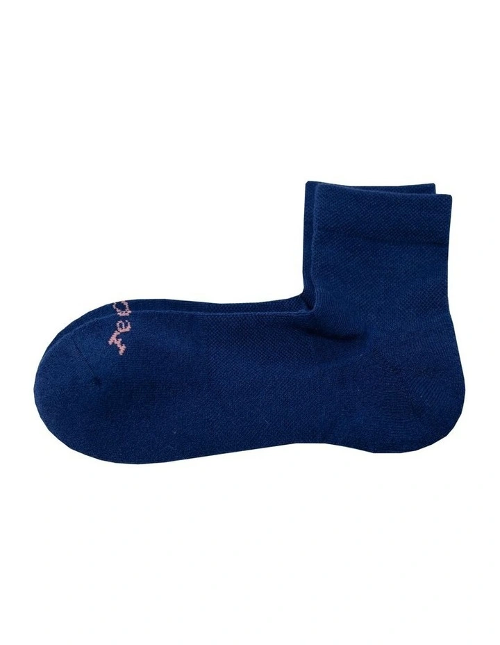 Quarter Socks in Stormy Blue