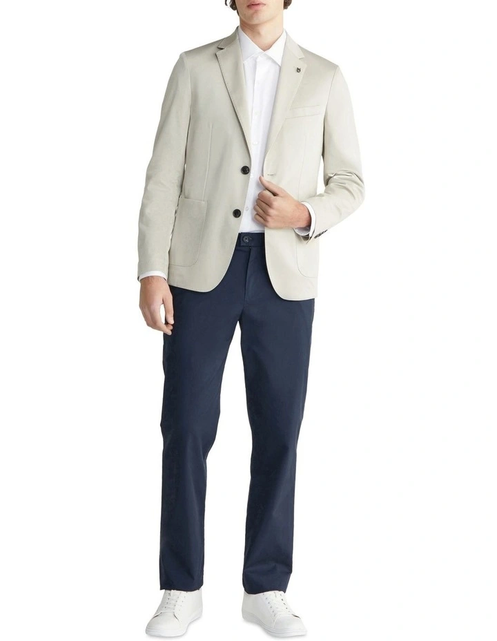 Wrinkle Free Performance Stretch X Slim Blazer in Oatmilk