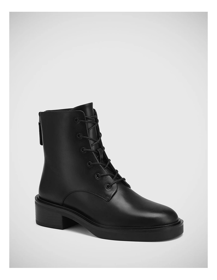 Giles Leather Ankle Boot in Black