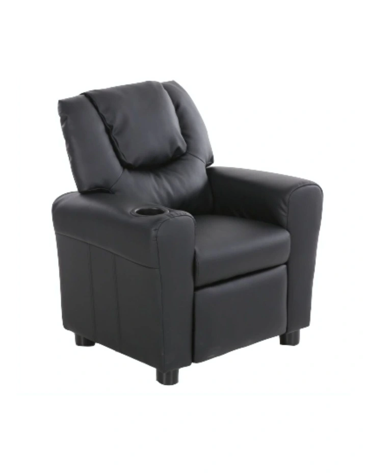Oliver Kids Recliner Sofa Arm Chair Set of 2 in Black