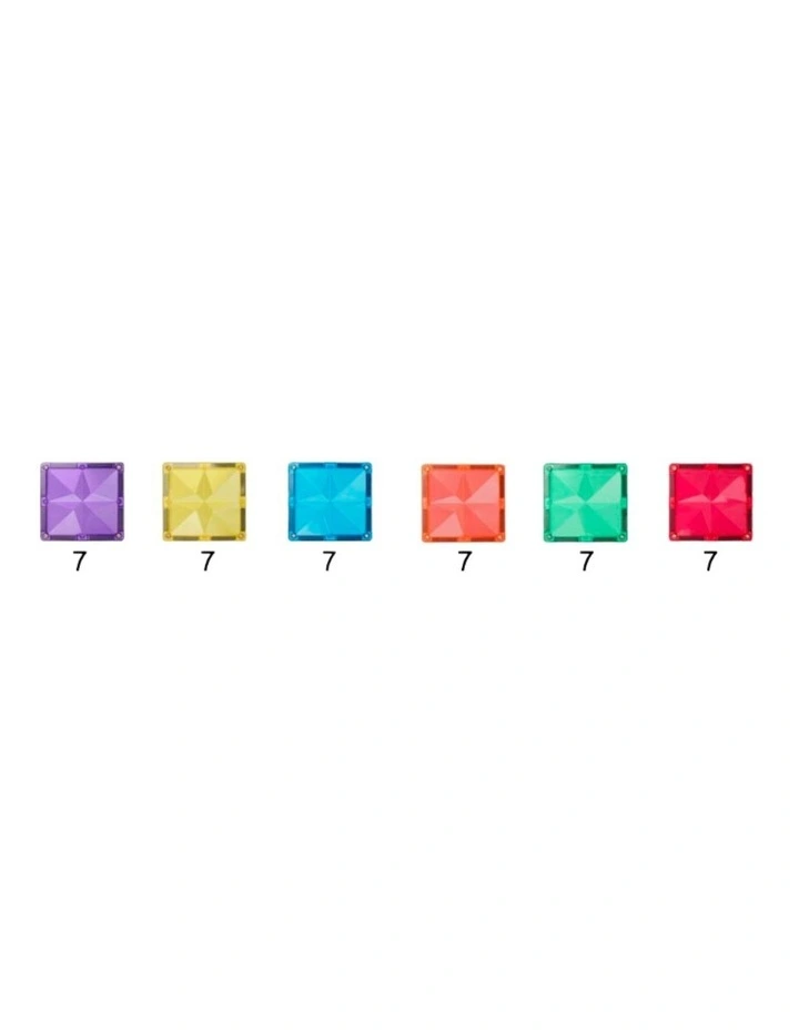 Magnetic Rainbow Tiles 42Pieces