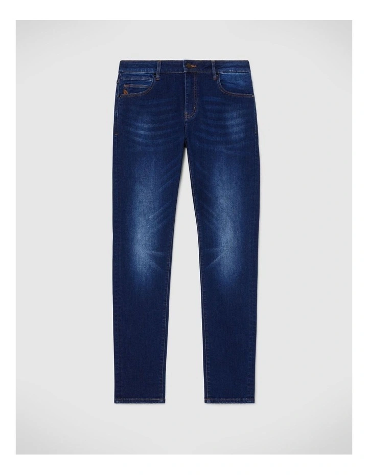 Slim Stretch 5 Pocket Jeans in Mid Indigo