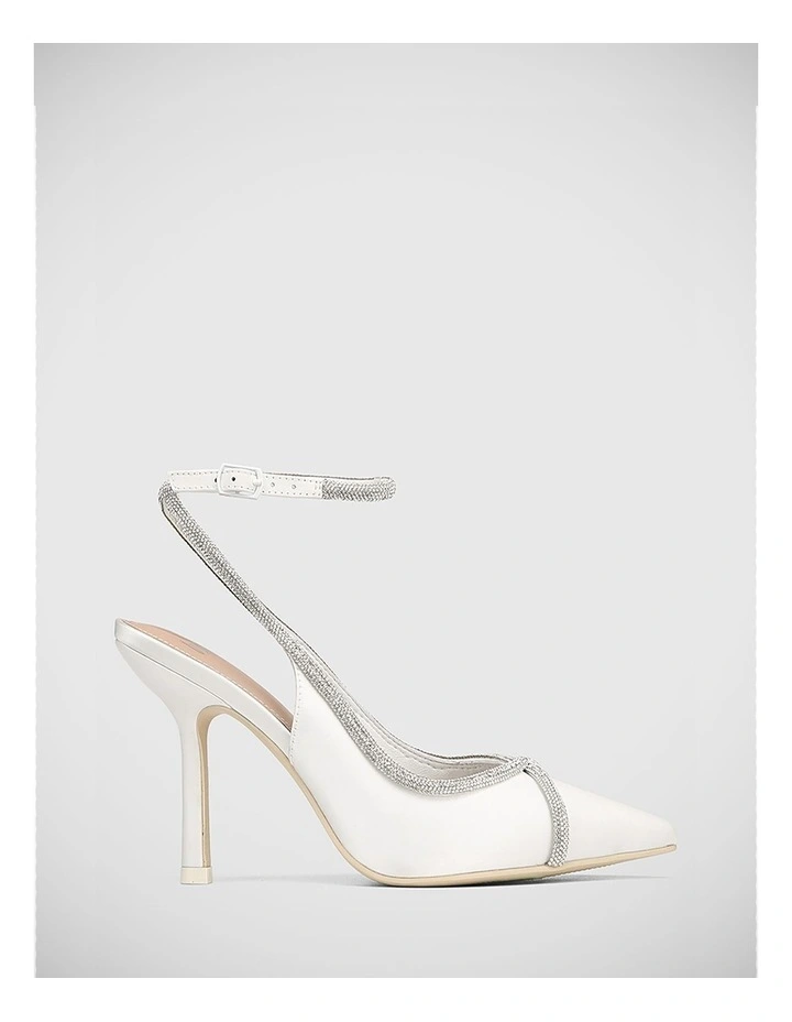 Heir Recycled Satin Heel in Ivory