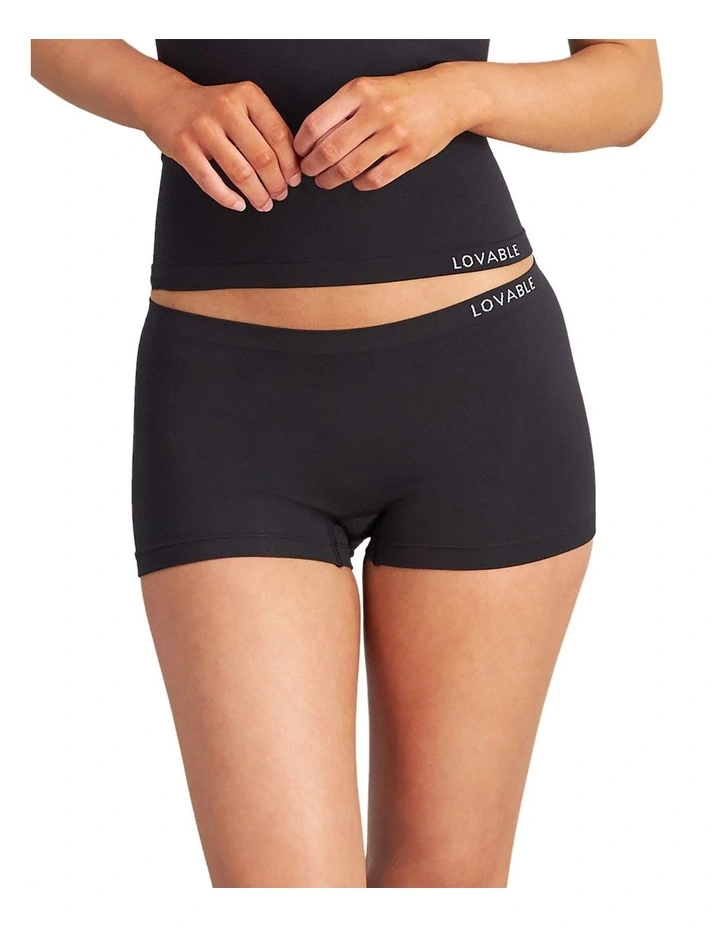 Lovable Seamless Boy Leg Brief in Black